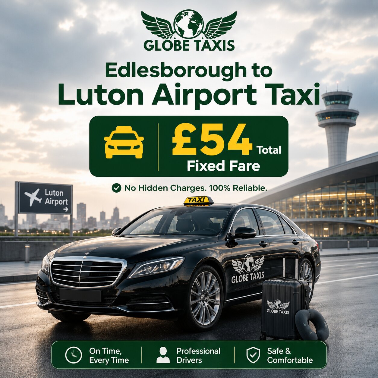 Edlesborough to Luton Airport Taxi