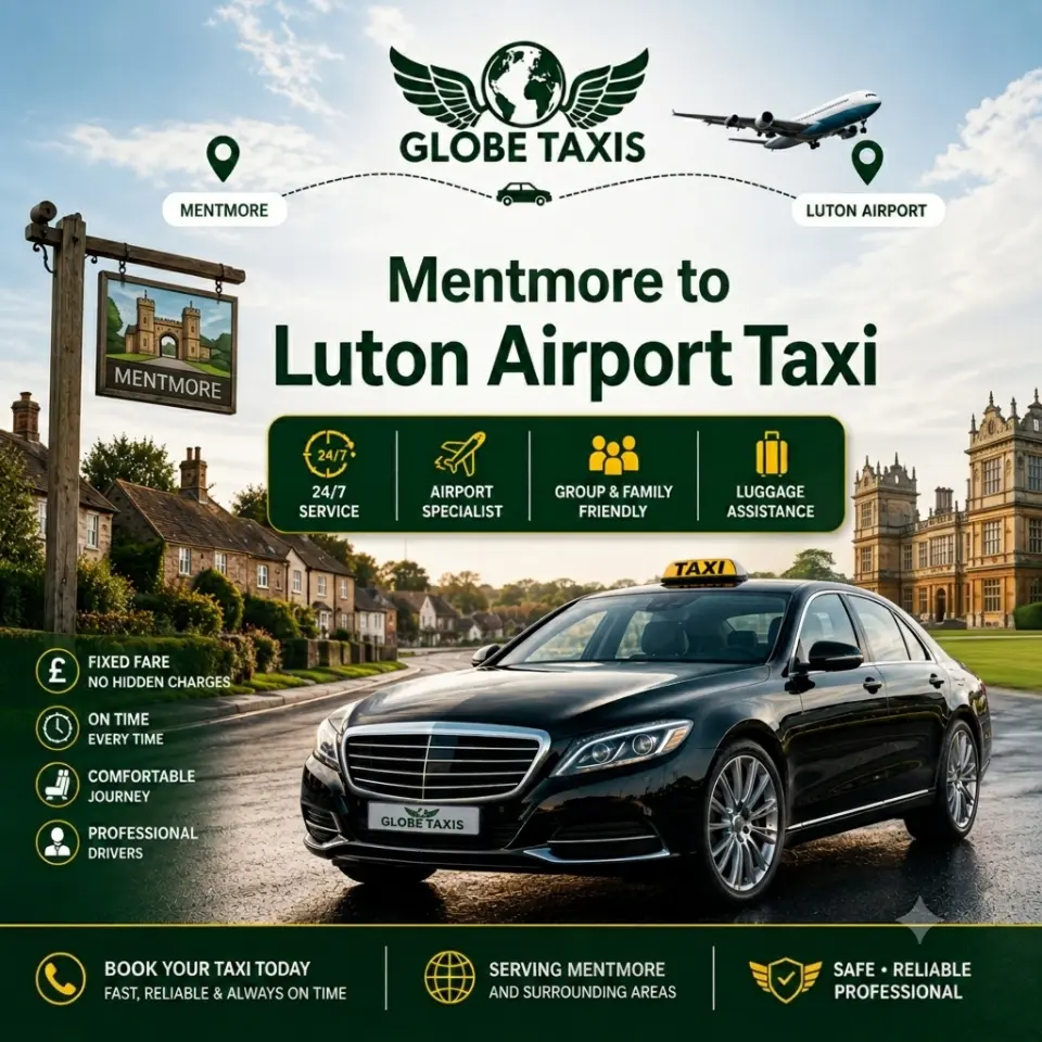 Mentmore to Luton Airport Taxi